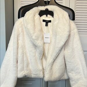 Forever 21 Off-White Faux Fur Jacket
